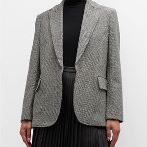 Theory Black and White Houndstooth Blazer
